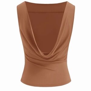 🟠NWT CIDER Cowl Back Tank in Light Copper